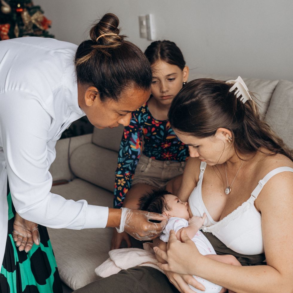 baby in the hand of mother